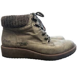 Blowfish Malibu Comet Ankle Lace Up Boots Gray Women's 10